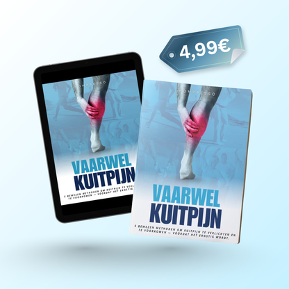 Ebook: Vaarwel kuitpijn: 5 bewezen methoden om kuitklachten te verlichten en te voorkomen — voordat het ernstig wordt.